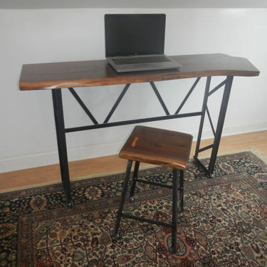 Live Edge / Industrial Style / Desk / Console Table / Modern / Walnut / Sofa Table  / Bar /computer desk / Laptop Desk 
