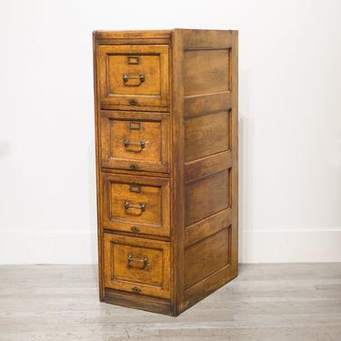 4 Drawer Oak File Cabinet c.1930