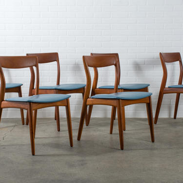 Six Mid-Century Modern Teak Dining Chairs by Viborg Stolefabrik, Denmark