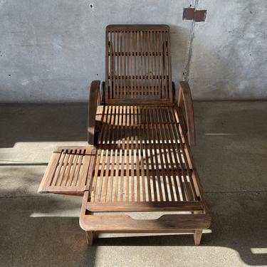 Teak Wood Chaise by Raush (with side table)