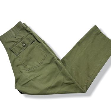 Vintage 1970s US Army OG-507 Field Trousers / Pants ~ measure 29 x 28 ~ Post Vietnam War ~ 29 Waist ~ Distressed 