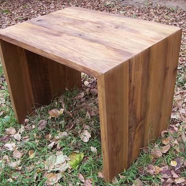 Modern Slab Desk from Reclaimed Wood 