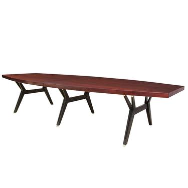 Ico Parisi Large Dining Table with Mahogany Top and Sculptural Legs 1950s