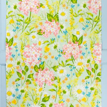 Daisy Floral Tea Towel Set - Green