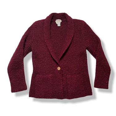 Vintage 1970s Women's NORDSTROM Shawl Collar Cardigan ~ size M ~ Sweater / Jacket ~ Acrylic / Boucle 