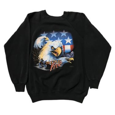 (M) 1986 Ride Free Graphic Black Sweatshirt 082521 ERF