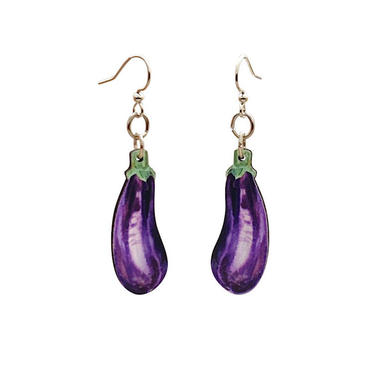 Eggplants that hang on your Ear - Perfect for any green thumb - Reforested Wood 