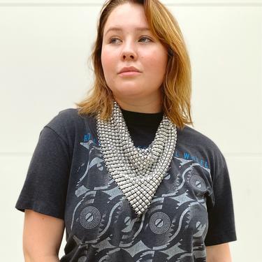 Silver Chainmail Bib Necklace