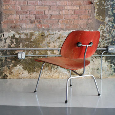 Vintage Red Aniline LCM by Eames for Herman Miller