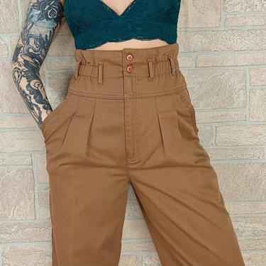 Ultra High Rise Brown Trouser Pants / Size 25 26 