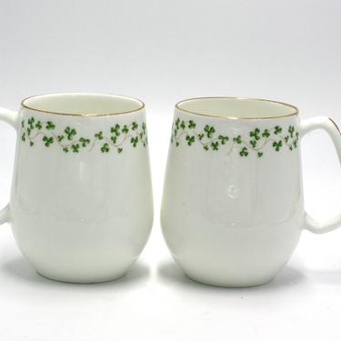 vintage Tara fine bone china shamrock mugs made in Ireland 