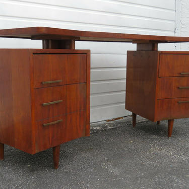 Mid Century Modern Floating Curved Top Writing Office Desk 1453A