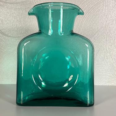 Blenko Sea Green Double Spouted Water Pitcher 