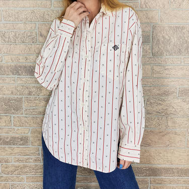 80's Ralph Lauren Pinstriped Button Up Shirt 