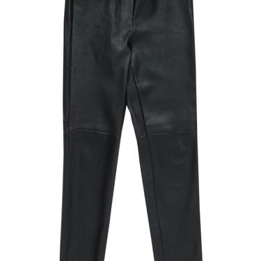 OAK - Black High-Waisted Leather Pants Sz XL