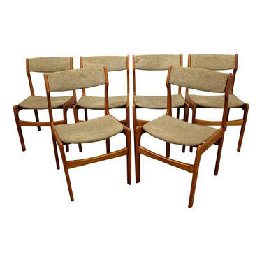 Set of 6 Mid-Century Danish Modern Teak Dining Chairs 