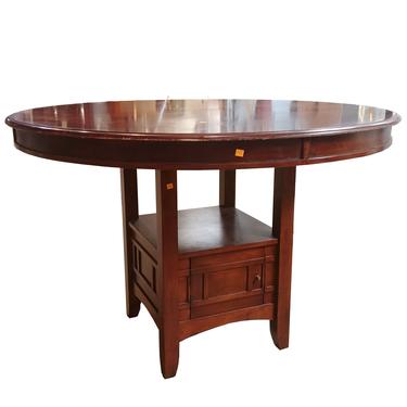 Round Dining Room Table with Storage Cabinet