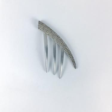 Vintage 30s hair comb | Vintage rhinestone silver comb | 1930s Art Deco hair accessory 