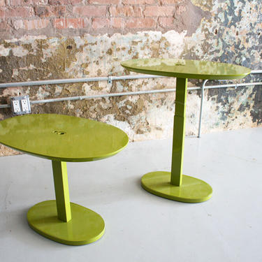 Pair of height adjustable 'Lunatique' tables by Inga Sempe for Ligne Roset