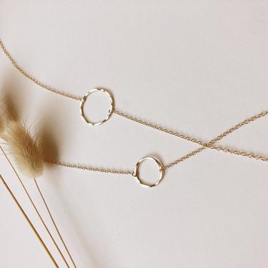 Adra Hammered Circle Necklace