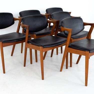 Kai Kristiansen for SVA Mobler Model 42 Mid Century Teak Z Dining Chairs - Set of 6 - mcm 