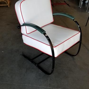 Wolfgang Hoffmann Custom Green and Black Springer Chair for Howell 