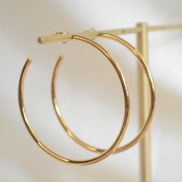 extra large gold open hoop earring, large round gold open hoop earring, large hoops, large gold hoops, big gold hoop earring, gold hoops 