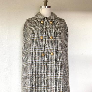 1960s Tweed wool cape 