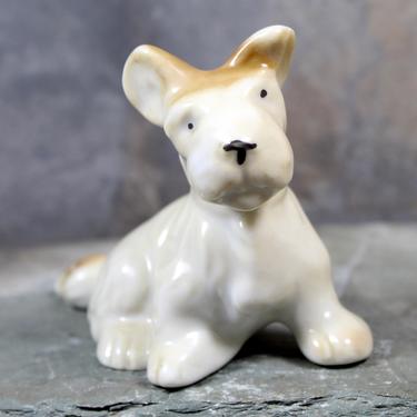 Sweet Terrier Puppy Figurine - Circa 1950s - Puppy Love - Made in Japan - Vintage Jack Russel Terrier Figurine | FREE SHIPPING 