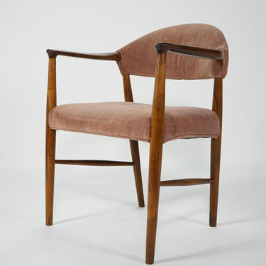 Brazilian Rosewood Arm chair with Pink Fabric