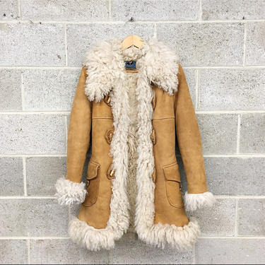 Vintage Coat Retro 1970s Penny Lane + Almost Famous + Suede + Leather + Shearling + Bohemian + Outerwear + Cold Weather + Apparel 