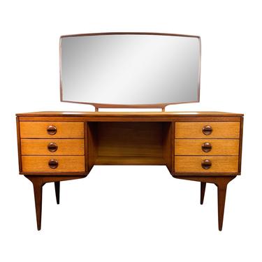 Vintage British Mid Century Modern Vanity and Mirror by Butilux of London 