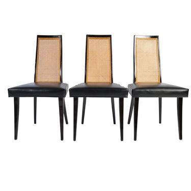 Harvey Probber “Classic” Dining Side Chairs Model 1055 in Ebonized Mahogany
