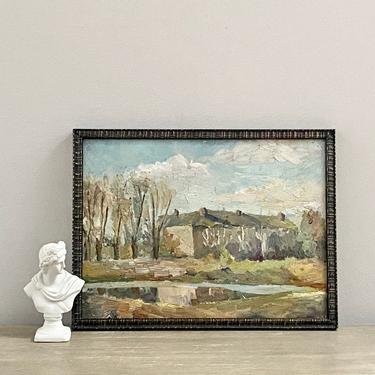 Landscape Oil Painting Country Estate Manor English Regency Decor 