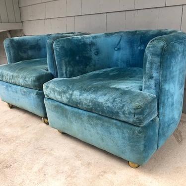 Pair of Baughman Style Midcentury Club Chairs