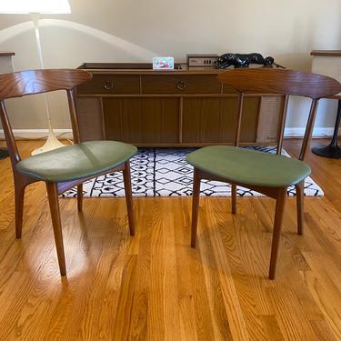 Pair of Kurt Ostervig Dining Chairs, 1950s 1960s 