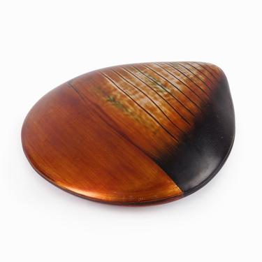 Urushi Wooden Jewelry Box Shell Japanese Lacquerware 