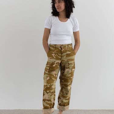 Vintage 28-31 Waist Camouflage Cargo Pants | Brown pink Green Utility Fatigues | Military Cloud Camo | 