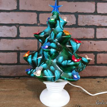 Vintage 12.5&quot; Ceramic Christmas Tree 