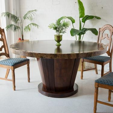 Marble &amp; Rosewood Dining Table