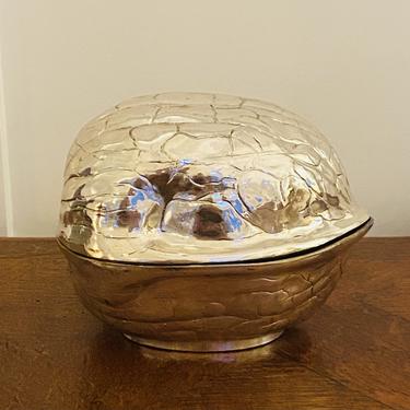 Silver Plate Box in Form of a Walnut