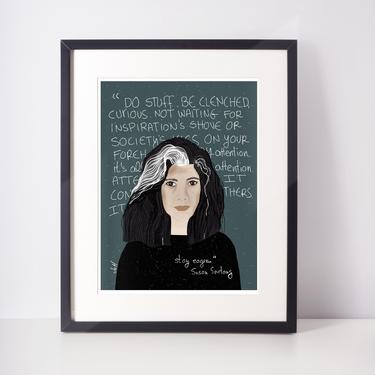 Susan Sontag fan Art Print | Feminist office art | cubicle decor | Fan Art 