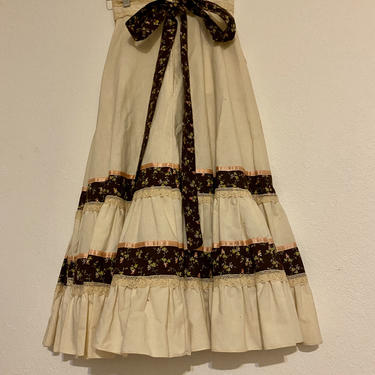 Vintage GUNNE SAX Prarie skirt, Gunne Sax prairie skirt, romantic lace and floral  gunne sax skirt, matching lace top xs s 2 