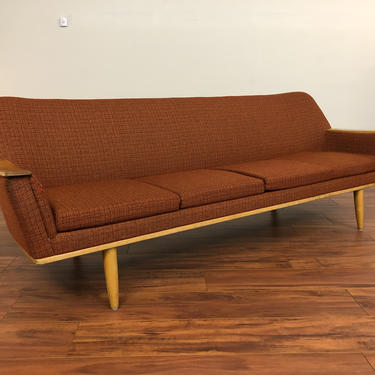Mid Century Norwegian Orange Sofa 