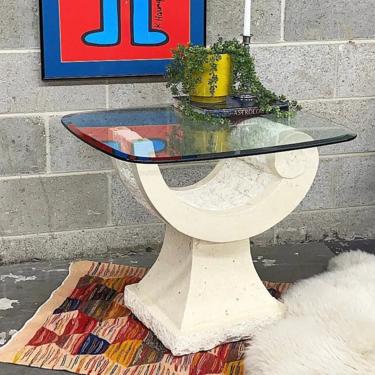 LOCAL PICKUP ONLY ———— Vintage Plaster End Table 