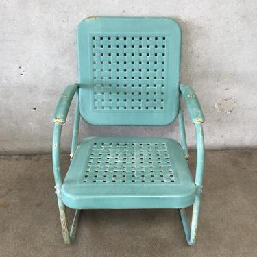 Vintage Seafoam Green Rocking Chair