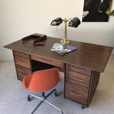Solid Walnut Double pedestal Desk
