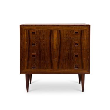 Vintage Danish Mid-Century Four Drawer Rosewood Lowboy Dresser 