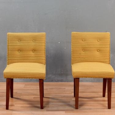 Mid Century Citrus Striped Accent Chair