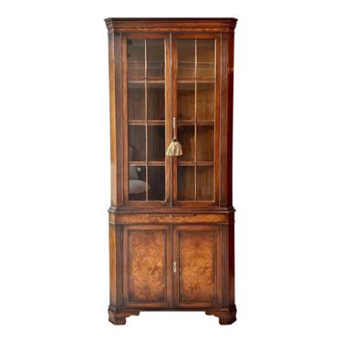 English Chippendale Style Mahogany Corner Cabinet by English Manor Ltd. 